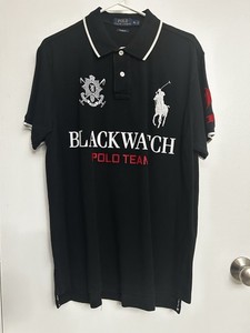 BLACKWATCH POLO TEAM ポロシャツ 黒色 番号3 BLACKWATCH POLO TEAM ポロシャツ 黒色 番号3 BLACK WATCHブラック