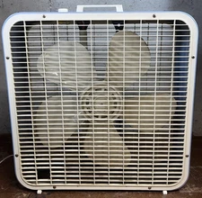 Vintage 1970's K-Mart 3 Speed 22-Inch Box Fan model no. K-223 Robin Egg Blue