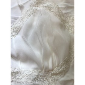 Vintage Evette Slip Womens 34 Cream Lace Edging Run Proof Nightgown Cottagecore