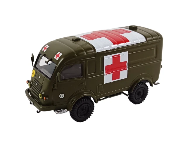 Miniature Ambulance Militaire CIJ 1/43 – Renault Dauphinoise 1956 – Modifié, Boîte Incluse