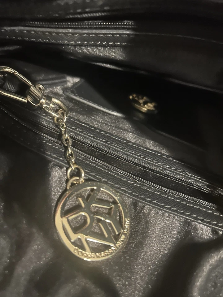 DKNY rare Black Lamb Leather Discontinued Tote - Image 3 of 4