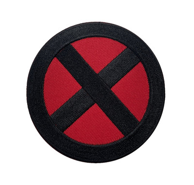 X-Men Classic Red Black X Logo Hook & Loop Patch Marvel NEW!