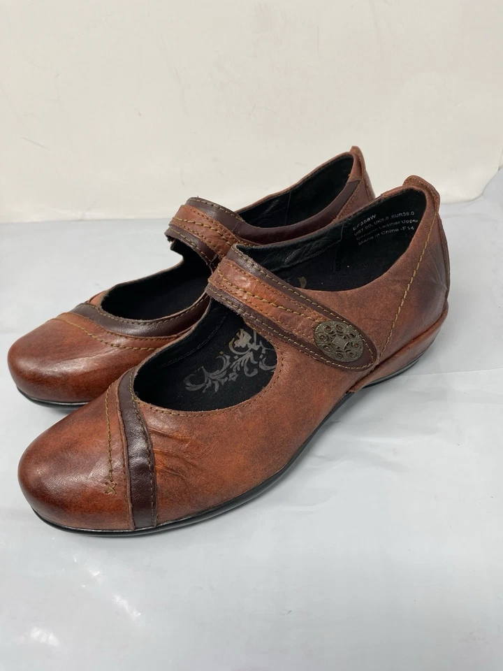 Aetrex Brianna Mary Janes Flats Leather Comfort Shoe Brown Size 7 D Never Worn - Image 3 of 4