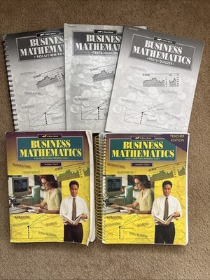 A BEKA Business Math Work-Text Student Teacher Test Quiz Key Complete 10 11 12
