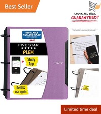 Refillable Notebook 200 Sheets College Ruled Paper TechLock Rings Pockets