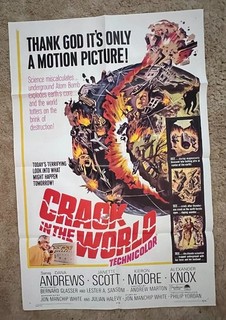 Crack in the World 1964 Movie Poster 27x41 Dana Andrews Janette Scott