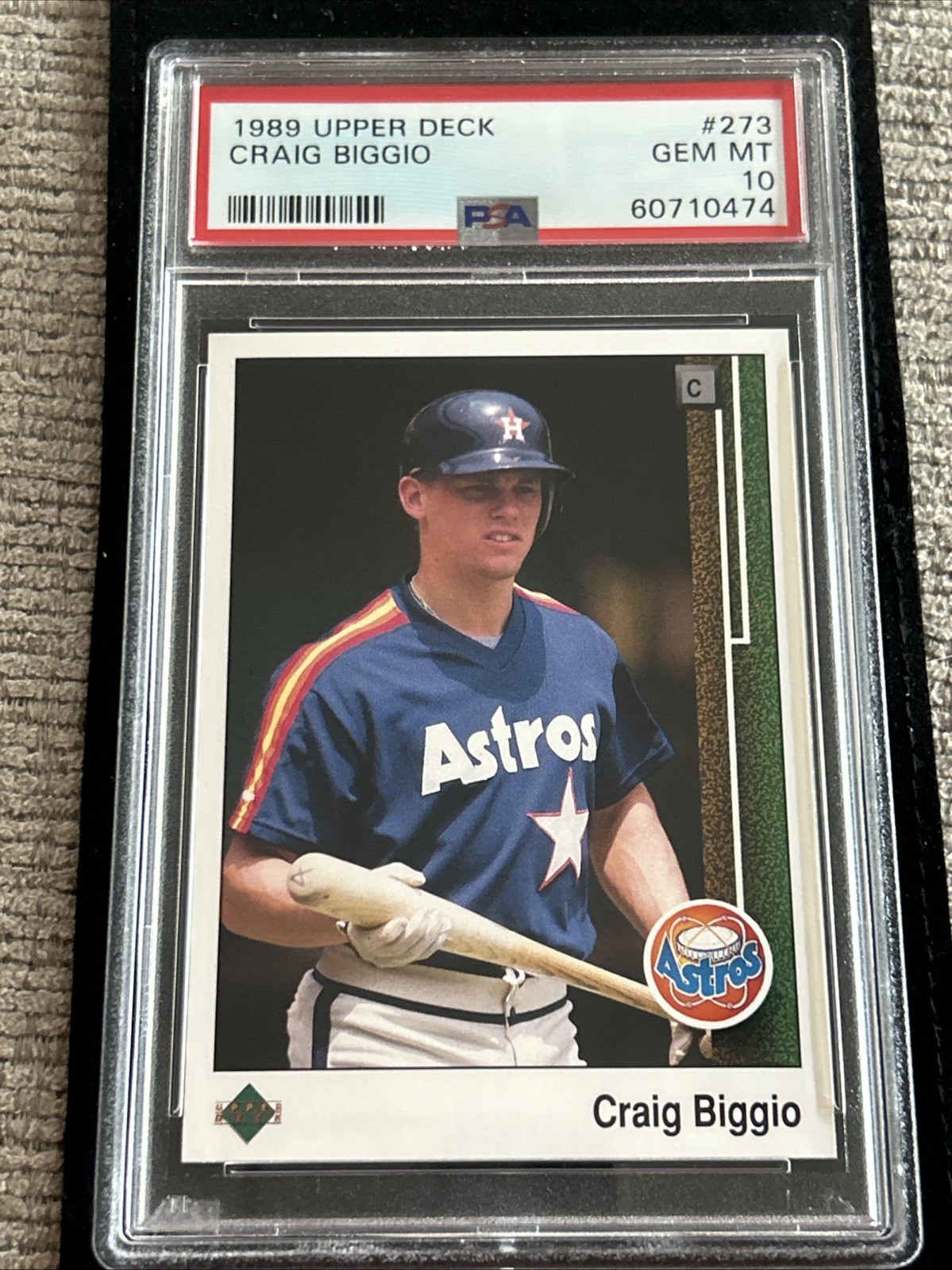PSA 10 Craig Biggio 1989 Upper Deck Rookie Astros HOF RC Gem Mint