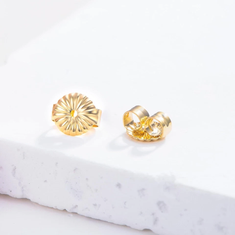 Secure & Polished 14K Gold Earring Backs for Comfortable Wear - Gift-Ready - Image 4 of 4
