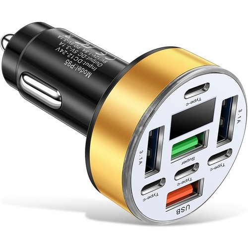 Chargeur Voiture Portable 40W 8 Ports avec Affichage Numérique pour une Charge - Photo 11 sur 29