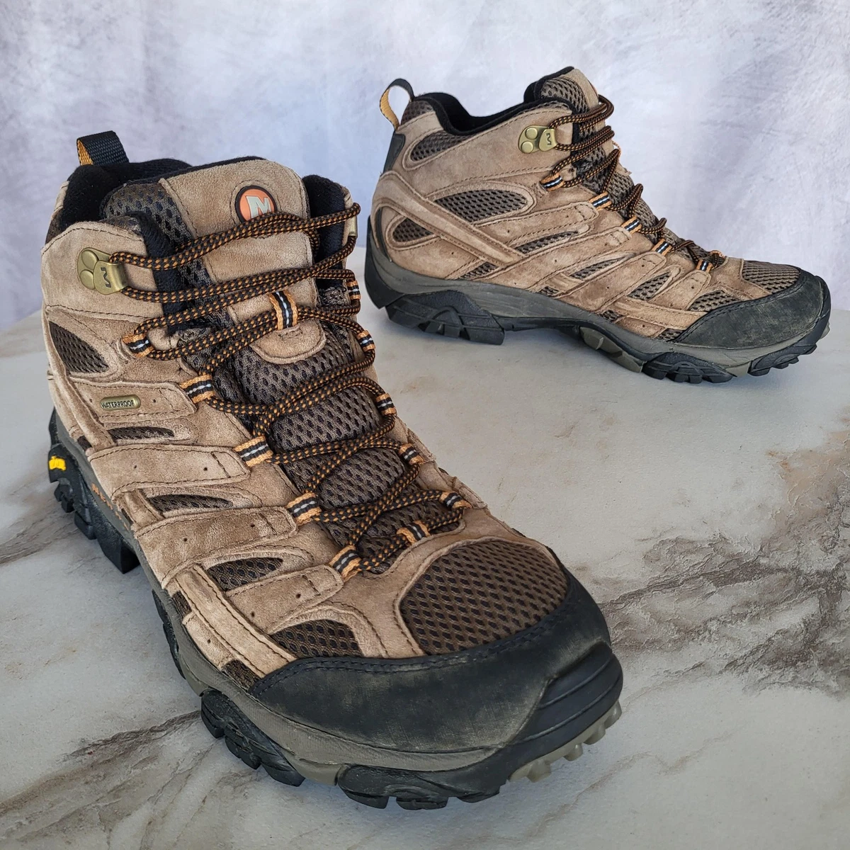 Merrell Pine Mid Ventilator Hiking Boots Men Size 11 Brown Suede Comfort Shoes Merrell Deverta Mid Vent Waterproof J375804C Boots  main image 4