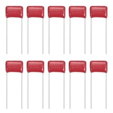 20Pcs CBB22 630V 103J 0.01UF Metallized Polypropylene Film Capacitors, Red