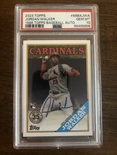 2023 Topps Series 2 JORDAN WALKER 1988 Baseball On Card Auto RC ROOKIE PSA 10