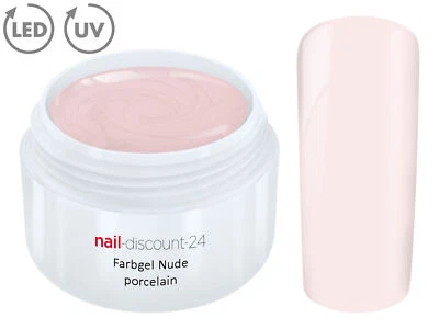 UV LED Gel NUDE PORCELAIN Color Farb French Modellage Nail Art Design Rosa Tips