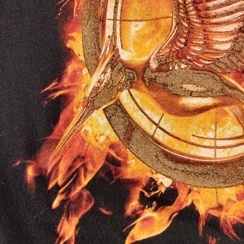 Hunger Games Catching Fire 2013 t shirt Size Small (See Measurements Made in USA - Picture 12 of 24