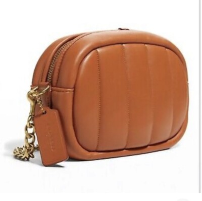 ショルダーバッグ・ポシェット Coach Pouch Crossbody - Coach - Leather - Brown Coach logo-plaque Crossbody Bag | Brown | FARFETCH