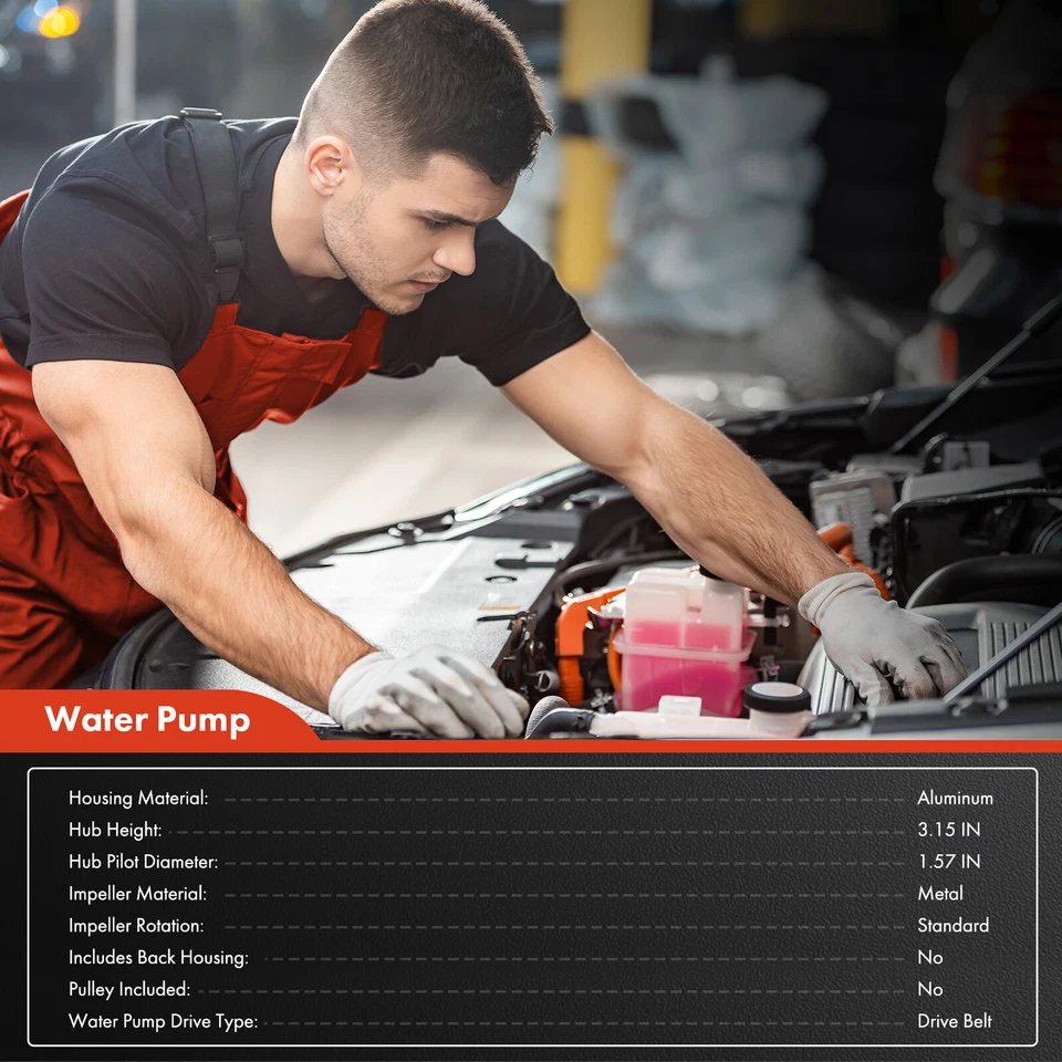 Bomba de agua con junta para Dodge Atos 2011 2012 L4 1,1 L SOHC aspiración natural Foto 2 de 4