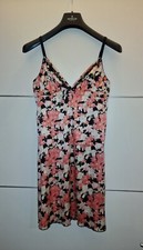 DOLCE & GABBANA - SATIN DRESS with FLOWER PRINT - WHITE / PINK SIZE 3