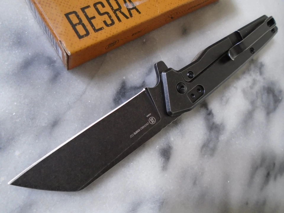 Ontario OKC Bersa Ball Bearing Pivot Pocket Knife Aus-8 Tan Micrata ON9000 New - Image 3 of 4