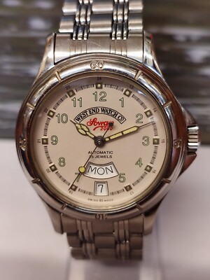 WEST END WATCH CO. SOWAR 2000 25 JEWELS AUTOMATIC F-6754 SWISS MEN FULL WORKING