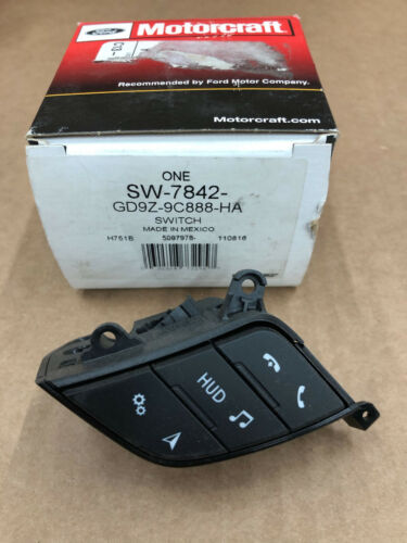 NEW MOTORCRAFT SW-7842 CRUISE CONTROL SWITCH FOR 2017-2019 LINCOLN CONTINENTAL - Picture 1 of 4
