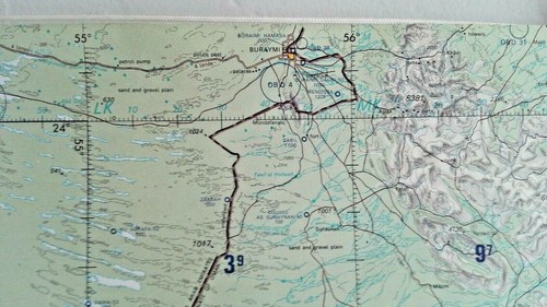 1977 - Oman Saudi Arabia Yemen UAE Operational Navigation Chart ONC J-7 41"x57" - Picture 7 of 8