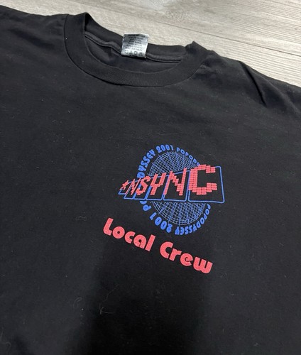 Vintage *NSYNC Shirt Local Crew 2001 Popodyssey Euc Size XL - Picture 3 of 7