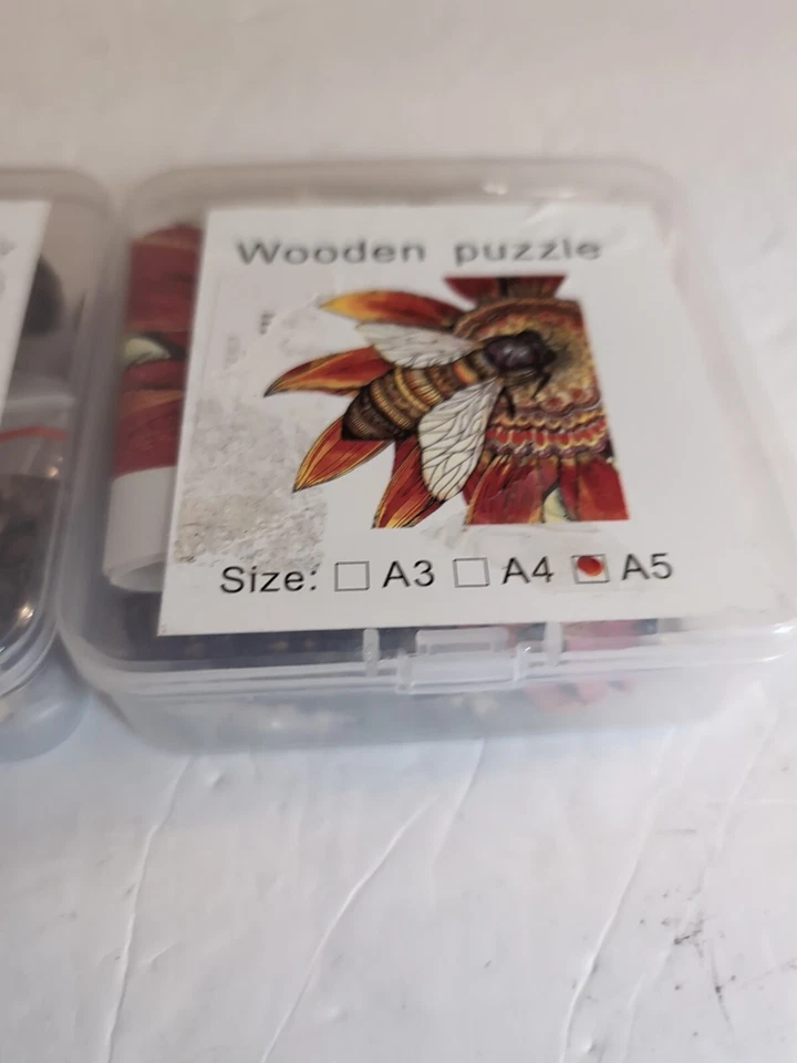 (3) Rompecabezas de madera - Iguana, gato, abeja - Nuevo Foto 4 de 4