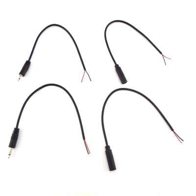 2.5mm 3.5mm Mono Connector Male Female Plug DIY Audio Repair Cable Charger