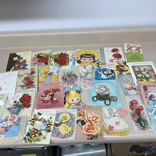 Lot of Vintage Used Greeting Cards  50s 60s 70s Mixed Topics AR156