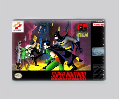ADVENTURES OF BATMAN & ROBIN / SNES - 2''x3'' FRIDGE MAGNET (retro super nintendo