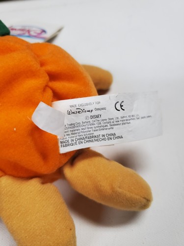Plush Disney Winnie the Pooh Halloween Pumpkin Beanie Stuffed Animal - New - Picture 6 of 7