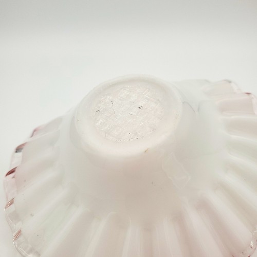 Linea Mary Murano Italy Art Glass Candy Dish Kristall Clear, Pink & White 5.5 in - Picture 8 of 8