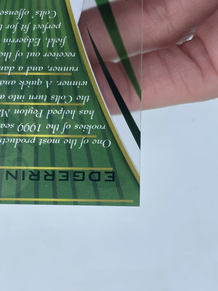 1999 Collector’s Edge Masters Sentinels Acetate Edgerrin James RC Rookie 041/500 - Image 4 of 4