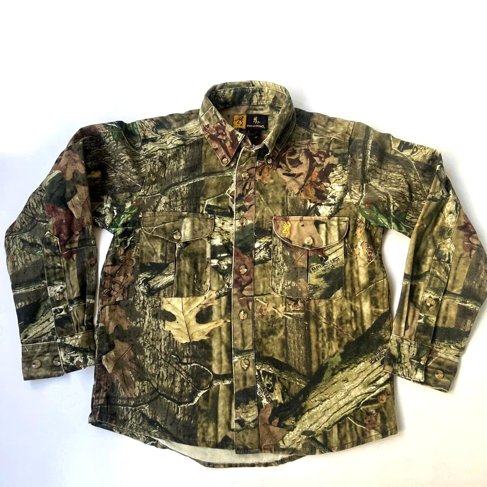 Camisa Camuflada Browning Jóvenes Niños L Wasatch Breakup Infinity Roble Mossy Bolsillos con Solapa Foto 2 de 4
