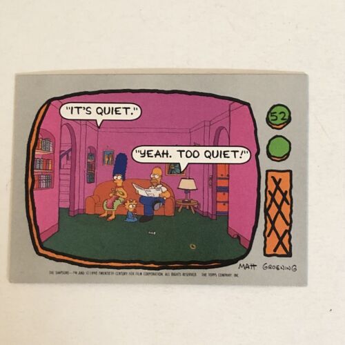 The Simpsons Trading Card 1990 #52 Homer Marge Maggie Simpson