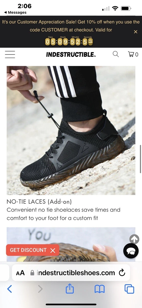 Indestructible shoes hotsell discount code