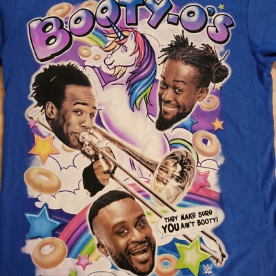 WWE Authentic The New Day Booty O's Shirt Blue Cereal Size Small | eBay