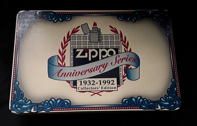 Zippo 60TH 1932-1992 Anniversary 6 Lighter Set With Tin, 6 Pins
