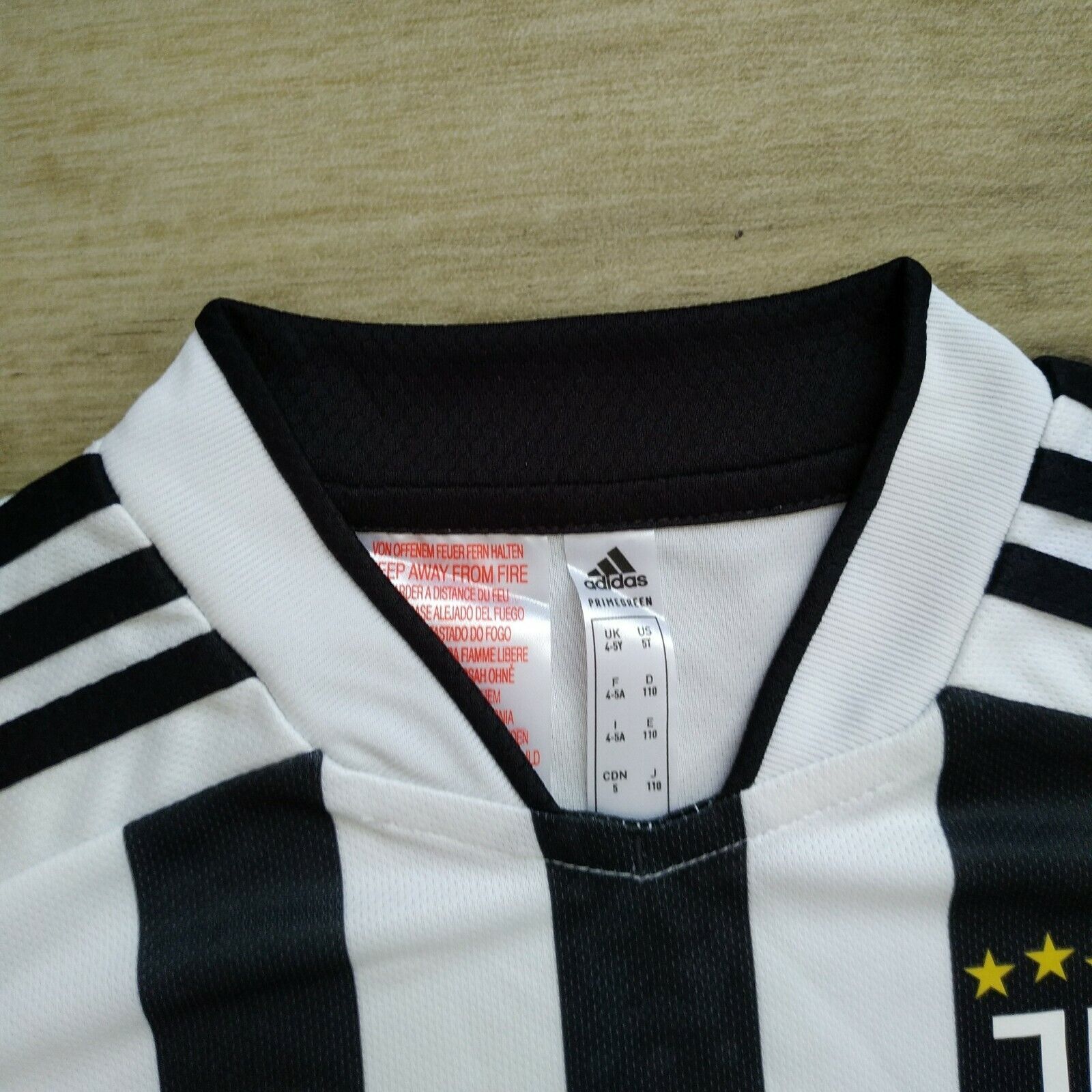 Juventus FC Home football shirt 21-22 Adidas Kids Size 3-4YEARS