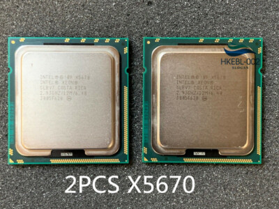 *MATCHED PAIR* INTEL XEON X5670 Six Core 2.933GHz LGA1366 CPU Processor SLBV7