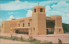 Cristo Rey Church Christ the King Santa Fe New Mexico UNP Chrome Postcard