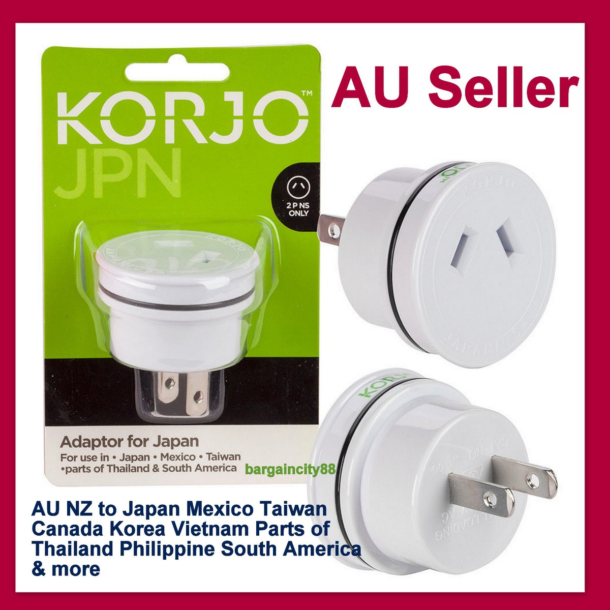 Japan Travel Adapter AU to USA Taiwan Japan Plug Type A Power