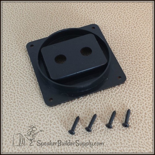 Plastic speaker jack dish for dual 1/4 jacks -empty dish or complete with jacks - Picture 6 of 7