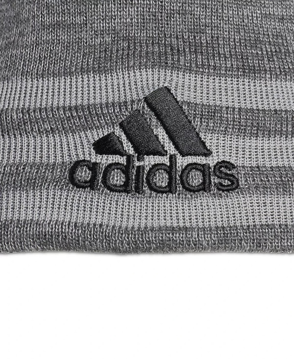 Adidas Men's Eclipse Reversible Three-Stripe Folded Beanie