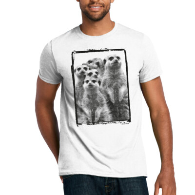 Erdmännchenbande T-Shirt Erdmännchen süß Nahaufnahme einfarbig Tiere