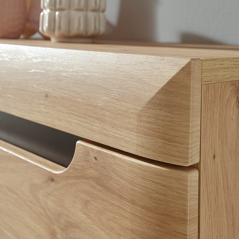 Kommode Sideboard Highboard Schrank Anrichte mit 3 Schubkästen Eiche Artisan 