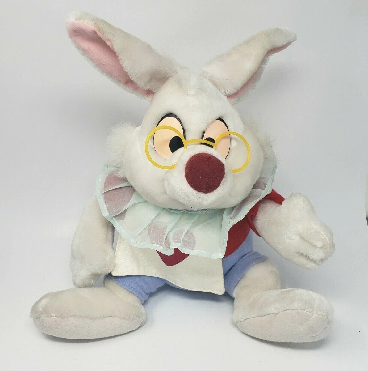 VINTAGE DISNEY WHITE RABBIT ALICE IN WONDERLAND STUFFED ANIMAL PLUSH  DISNEYLAND