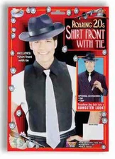 GANGSTER SHIRT FRONT w/TIE ADULT HALLOWEEN COSTUME ACCESSORY MEN'S SIZE STANDARD