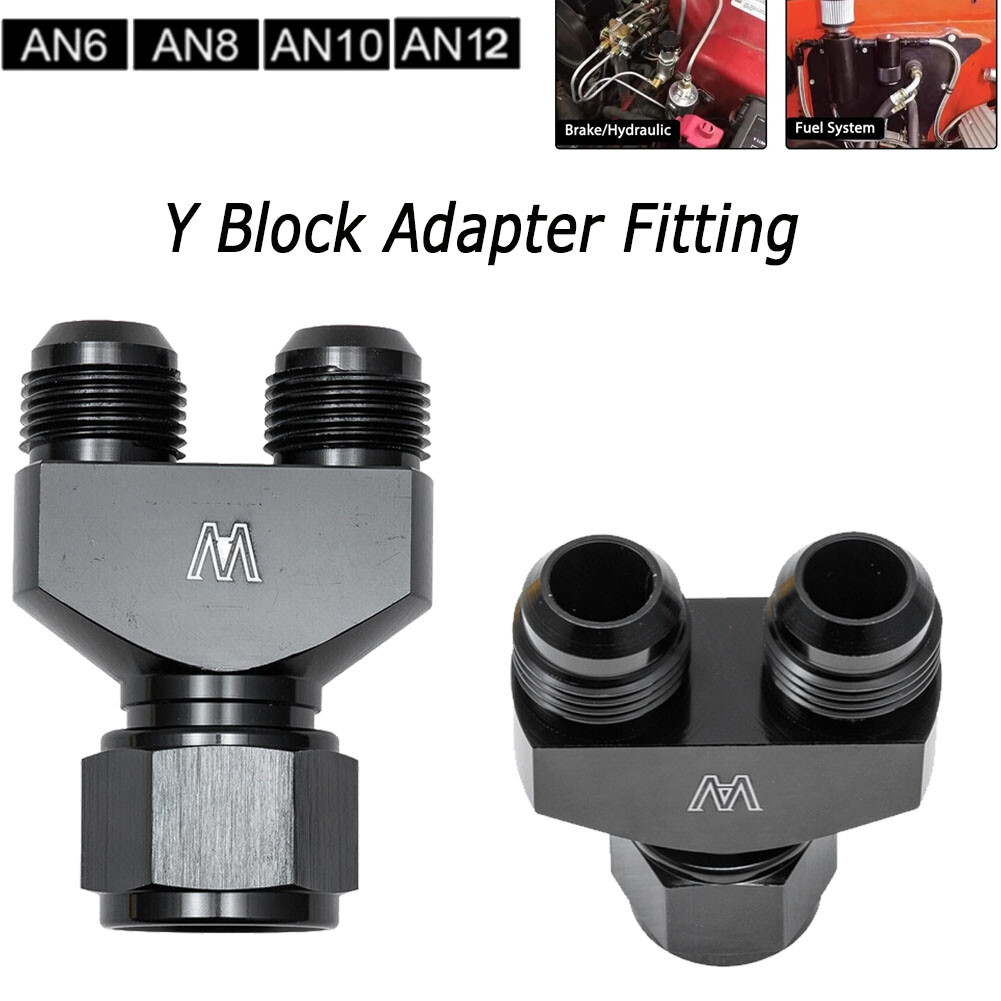 Y block Adapter Fitting-6 8 10 12 AN Female To Parallel Dual 6 8 10 12 AN Male