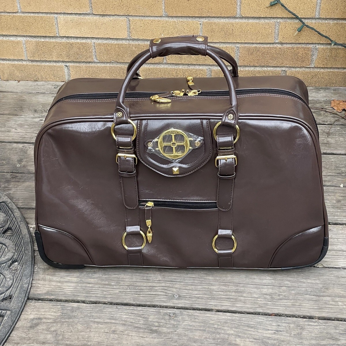 Joy And Iman Luggage JOY IMAN TAUPE TRAVELING TOTE BAG